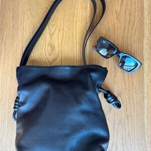 LOEWE Medium Black Flamenco Clutch nappa calfskin